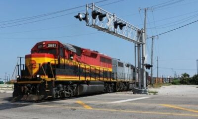 Railfanning Downtown Gulfport, MS featuring UP & KCS 7-12-2013