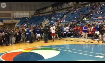 High flying action in Hoopsfest dunk competition