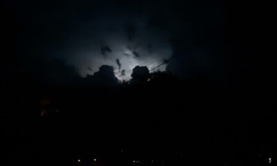 lighting storm over gulfport Mississippi