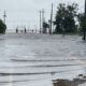 Coleman Avenue in Waveland, MS, beach road and beach completely covered: