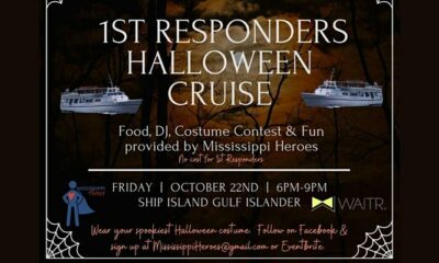 Coast nonprofit “Mississippi Heroes” to honor local First Responders with free Halloween Cruise on Friday, Oct. 22