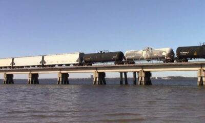 CSX Q601 Crossing Biloxi Bay @ Ocean Springs, MS 1/17/2022