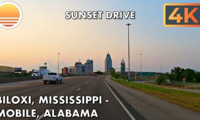 Biloxi, Mississippi to Mobile, Alabama! Drive with me into the sunset!