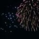 Drone and fireworks show over the Gulf in Gulfport, Mississippi — September 30, 2022.