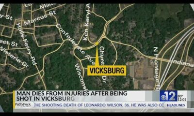 Man dies from injuries after being shot in Vicksburg