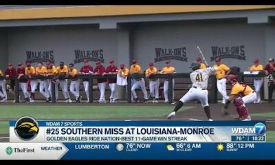 Southern Miss soars past ULM with season-high 19 runs