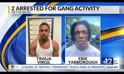 Hattiesburg police arrest two for gang activity