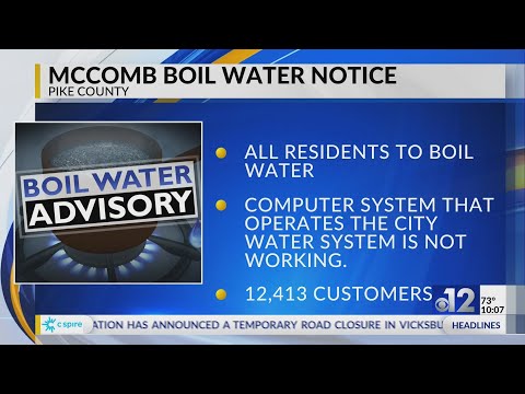 More than 12,400 McComb customers under boil water notice