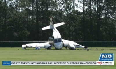 Plane makes crash landing on school field in Ocean Springs