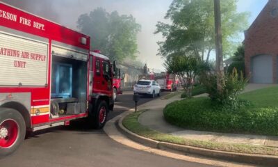 Jackson firefighters respond to house fire on Utah Street