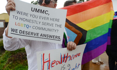 ‘We need to call her out’: Protesters seek to hold UMMC’s Woodward accountable for closing LGBTQ+ clinic