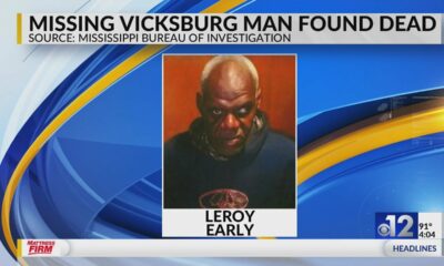 Missing Vicksburg man found dead