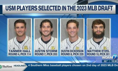 4 Southern Miss baseball players chosen on 2nd day of 2023 MLB Draft