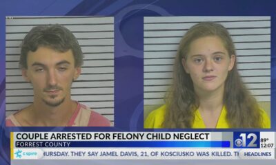 Forrest County couple arrested for felony child neglect