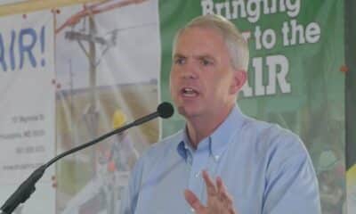 Candidate for Governor, Brandon Presley, speaks at 2023 Neshoba County Fair