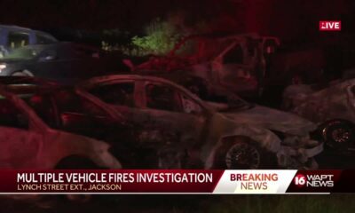 Several cars burn at car lot in Jackson