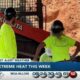 Construction workers battle intense heat on the Gulf Coast