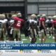 Saints battle injuries at Saturday’s training camp session