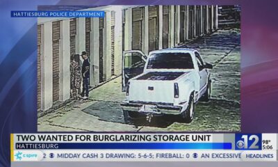 Two wanted for burglarizing Hattiesburg storage unit