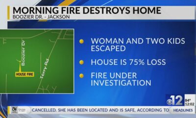 Woman, two children escape from Jackson house fire