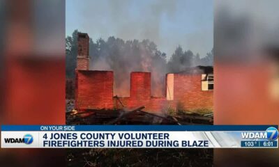 Fire destroys Jones Co. home, injuries four firefighters