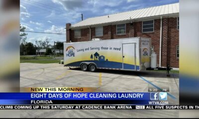 Eight Days of Hope cleaning laundry for hurricane victims