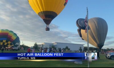 Hot air balloons fill the sky over Tupelo for Labor Day weekend