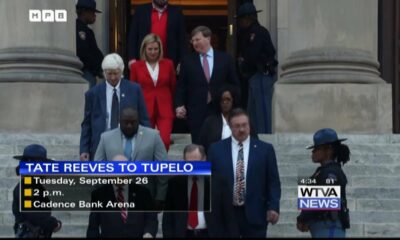 Gov. Tate Reeves to visit Tupelo on Sept. 26