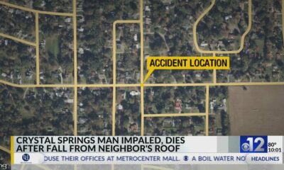 Crystal Springs man dies after being impaled after falling off roof