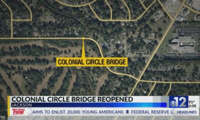 Colonial Circle Bridge reopens to Jackson drivers