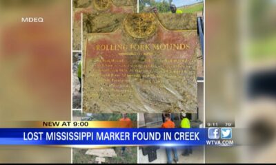 Lost Mississippi marker found in creek