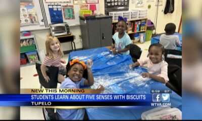 Tupelo students learn about five senses by making biscuits