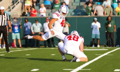 Ole Miss’ Caden Davis reminds us  why the sport is still called FOOTball