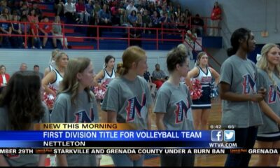 Nettleton High School volleyball team celebrated its first-ever division title in school history