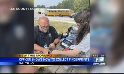 Saltillo officer shows students importance of fingerprinting