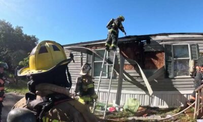 RAW VIDEO: Harrison County mobile home fire - Vidalia Road