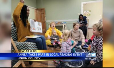 WTVA meteorologist Annea Scales reads to kids in New Albany