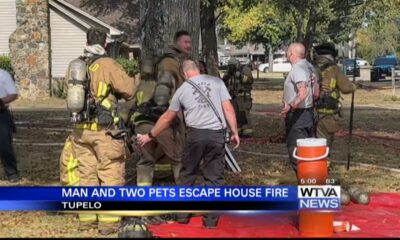 Homeowners escaped fire Monday afternoon in Tupelo