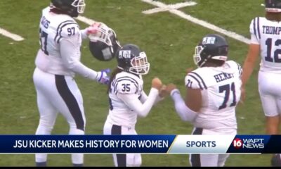 JSU reacts to their kicker making history