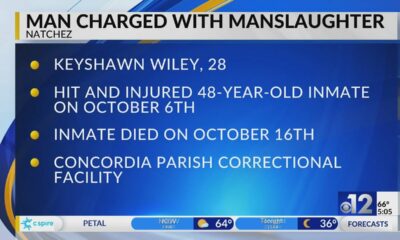 Natchez man charged with manslaughter after inmate dies