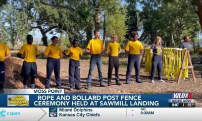 Rope and Bollard Post Fence ceremony held at Sawmill Landing