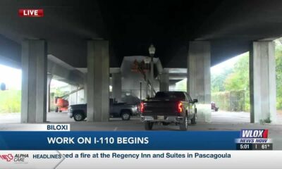 LIVE: Crews kick off repair work on I-110 bridge