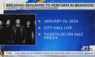 Breaking Benjamin to perform in Brandon in 2024