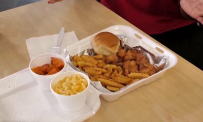 Foodie Finds: JB's BBQ-style fried shrimp, fries, yams and mac & cheese