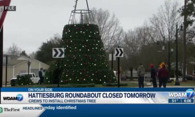 Hattiesburg roundabout closed Tuesday