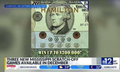 Three Mississippi scratch-off games available in December