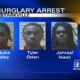 Trio arrested for burglary in Starkville