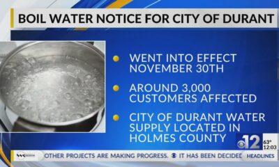 Boil water notice issued for City of Durant