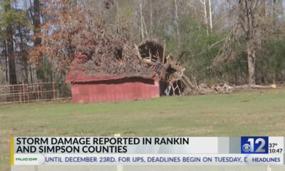 Storm damage in Rankin and Simpson counties