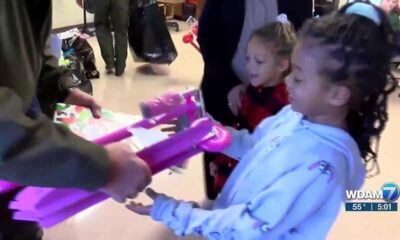 Pack a patrol car toy gift distribution